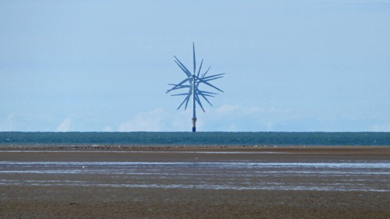 Větrný park v Severním moři (foto Andrew/Flickr/CC BY 2.0))
