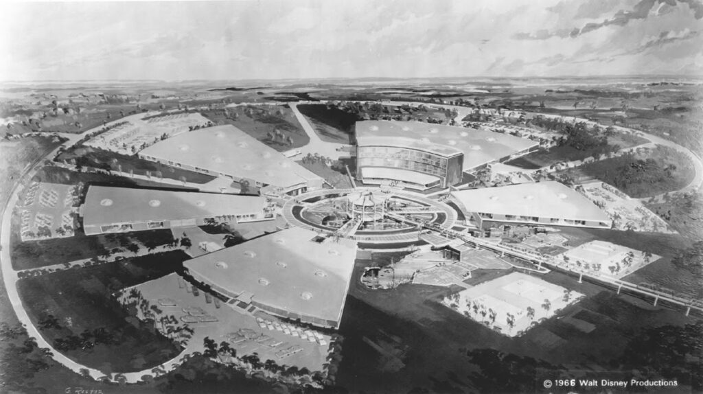 Plánovaný technologický park v Epcotu (foto Walt Disney Productions)
