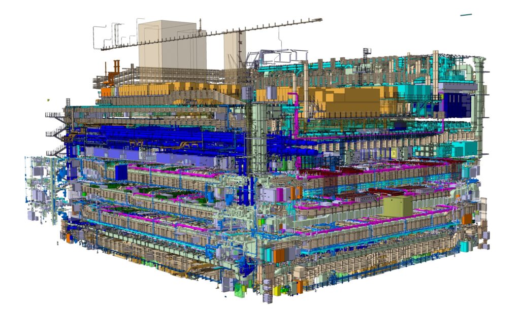 Konstrukční plán sedmipatrové budovy tokamaku ITER. Asi chápete, proč se o něm hovoří jako o nejsložitějším vědeckém projektu všech doba (foto ITER Organization) 