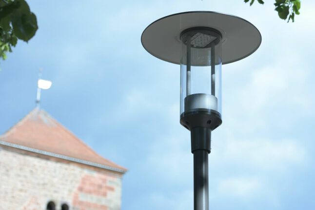 Jedna z "chytrých" lamp instalovaných v Bad Hersfeldu / foto [ui!] Urban Lighting Innovations)